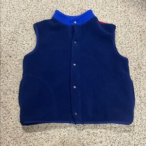 Kids Navy Blue Fleece Vest